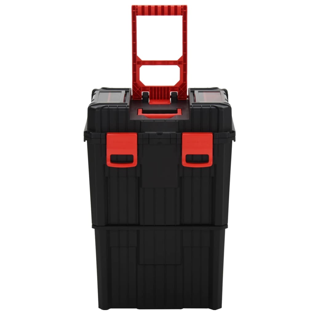 Vidaxl tool trolley polypropene black and red