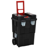 Vidaxl Tool Trolley Polypropene Black and Red