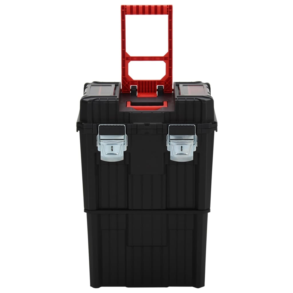 Vidaxl Tool Trolley Polypropene Black and Red