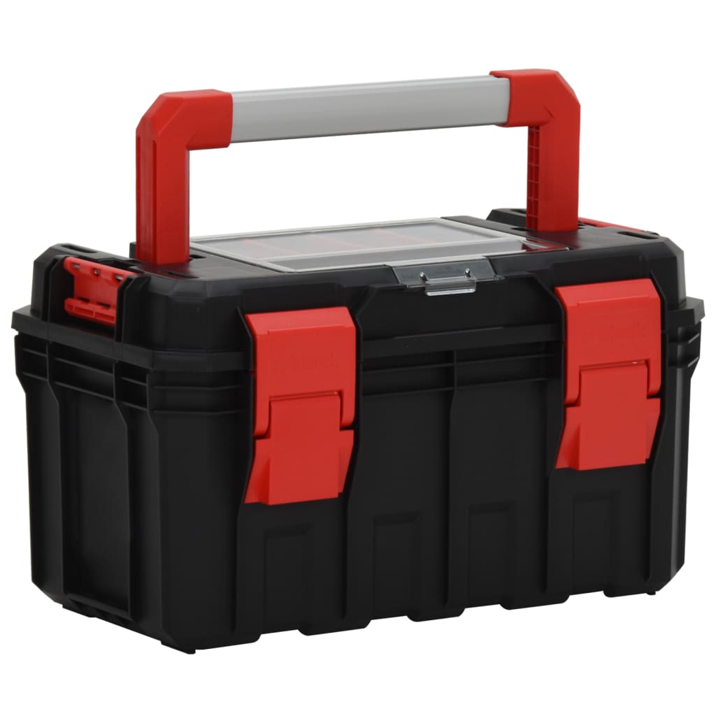 Vidaxl Toolbox 45x28x26,5 cm černá a červená