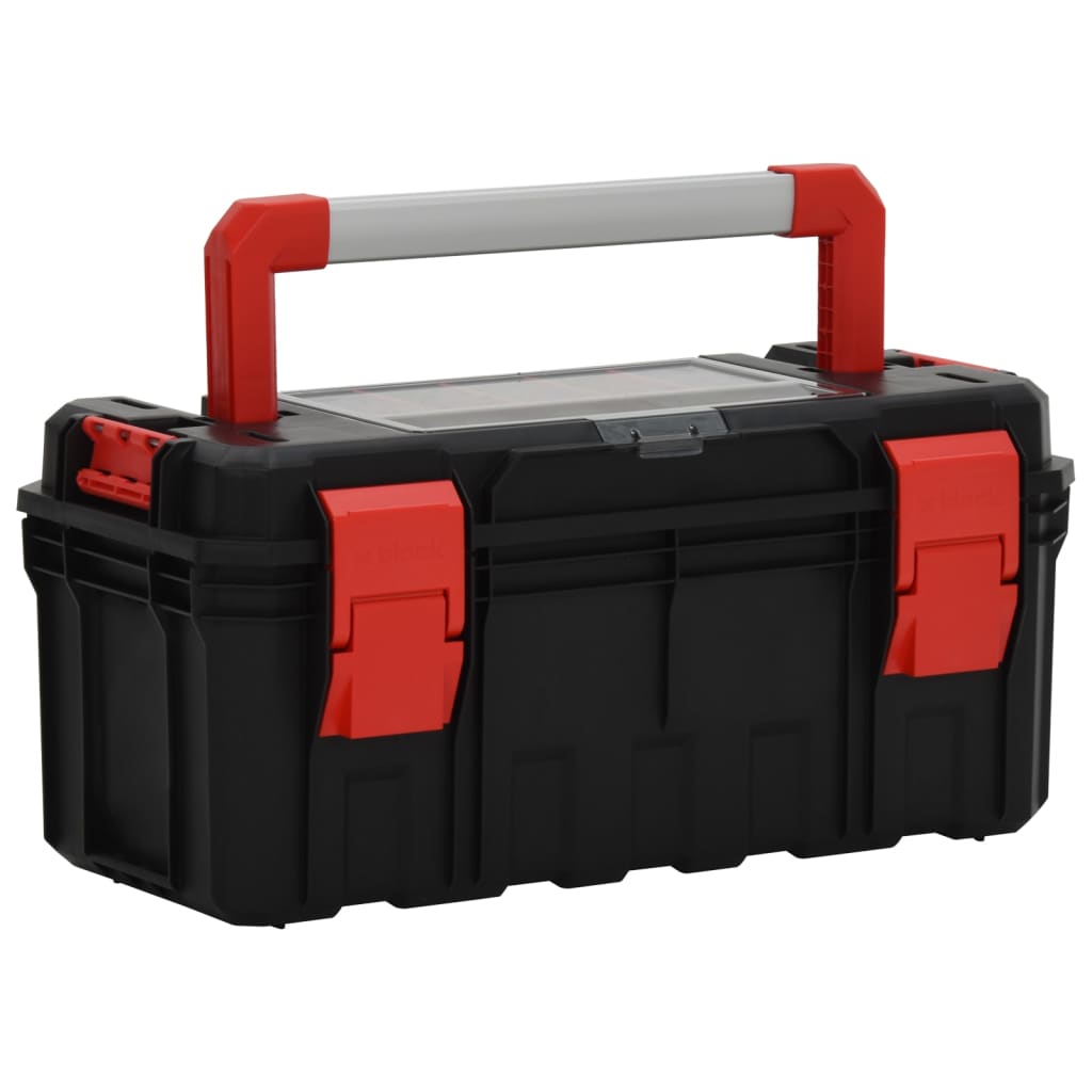 Vidaxl Toolbox 55x28x26.5 cm czarno -czerwony