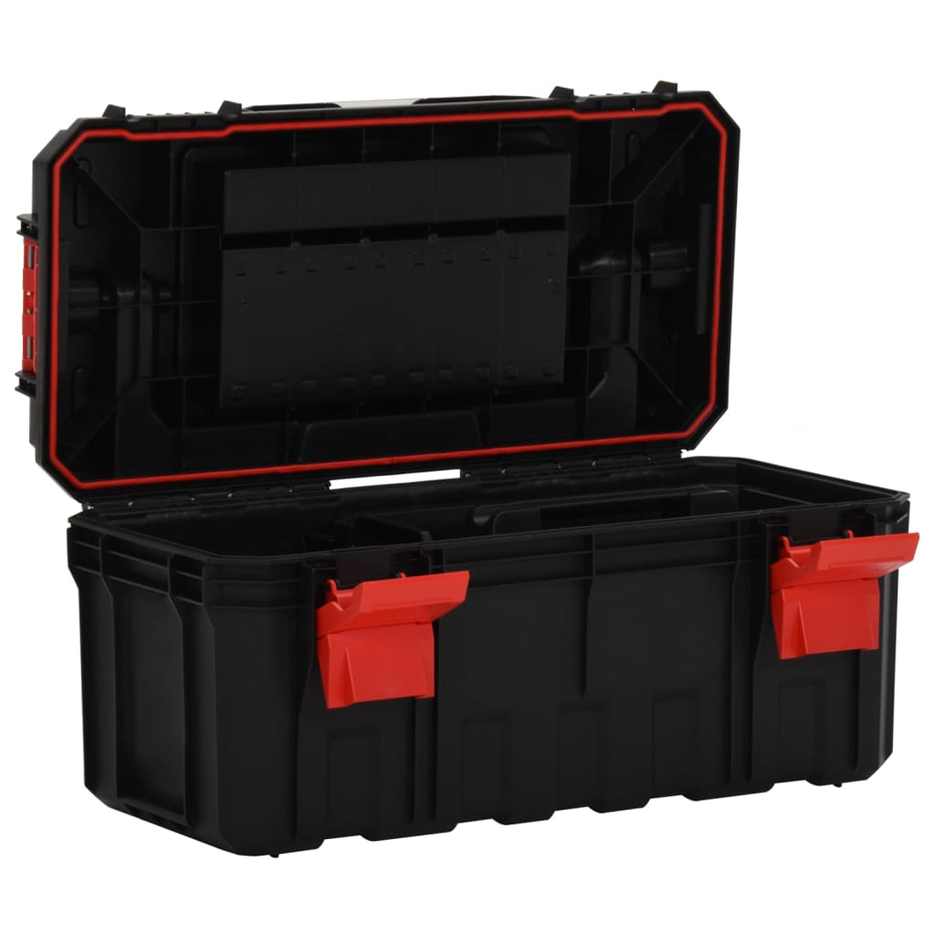 Vidaxl Toolbox 55x28x26.5 cm svart och rött