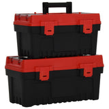 Vidaxl 2 St Tool Boxes Polypropene Black and Red