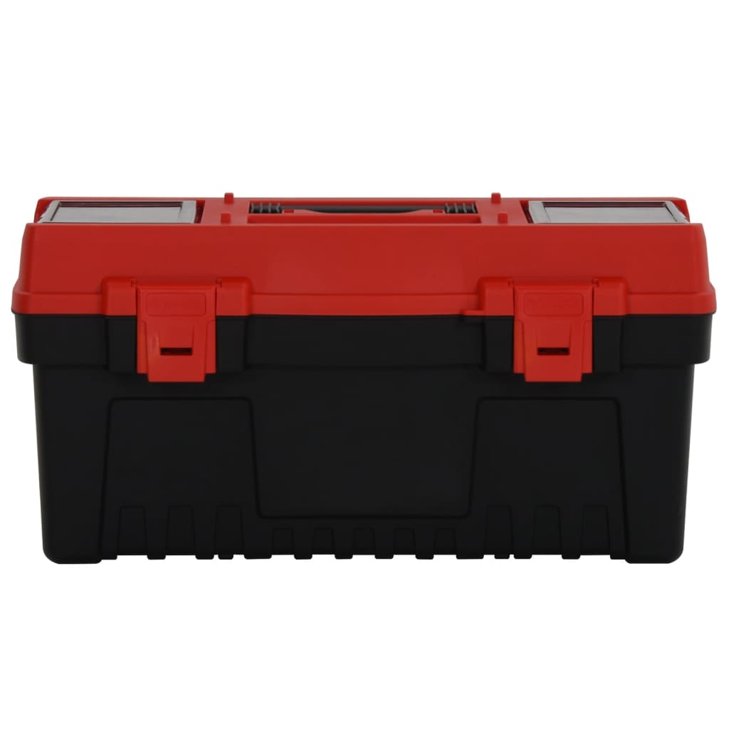 Vidaxl 2 St Tool Boxes Polypropen Black and Red