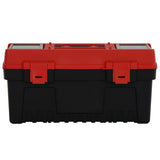 Vidaxl 2 ST Boîtes à outils Polypropène noir et rouge