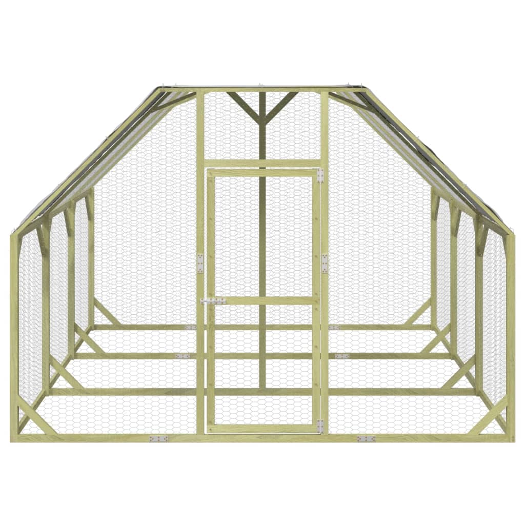 Vidaxl Poulet Coop 268x300x190 cm Pine solide imprégnée