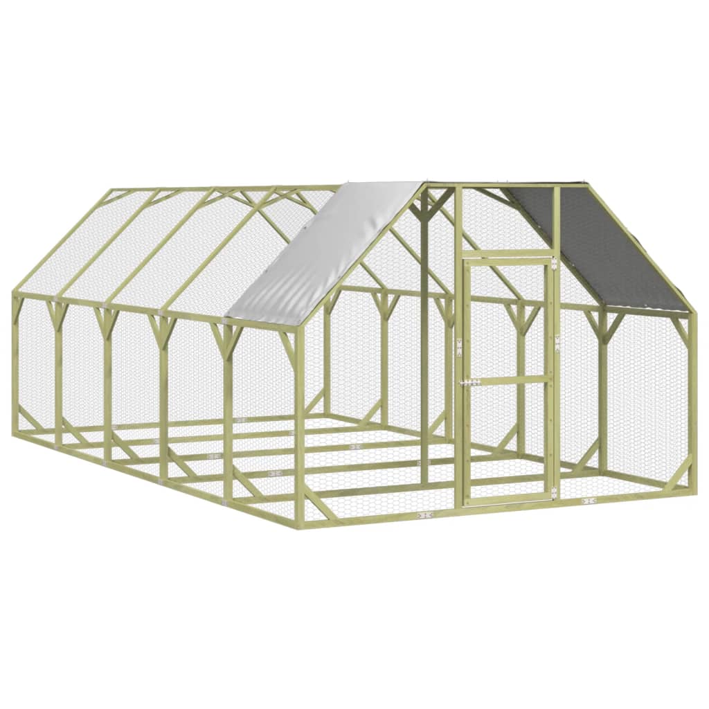 Vidaxl Chicken Coop 268x500x190 cm Pine solide imprégnée