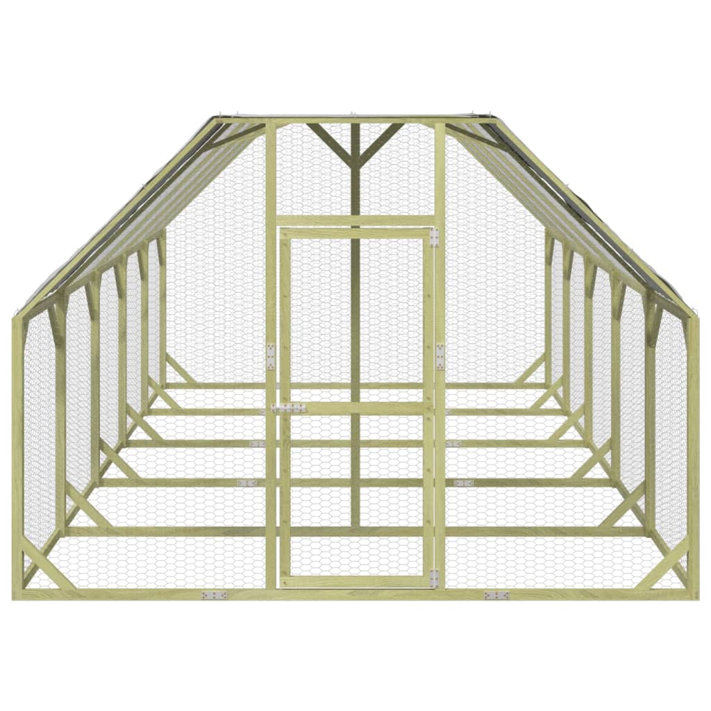 Vidaxl Chicken Coop 268x500x190 cm Pine solide imprégnée