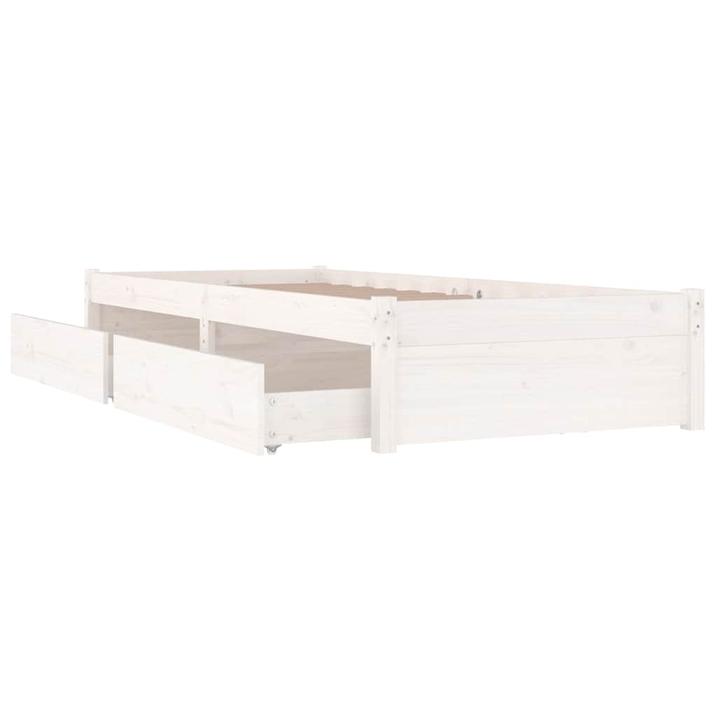 Vidaxl bedframe met lades wit 90x190 cm