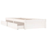 Vidaxl bedframe met lades wit 90x200 cm