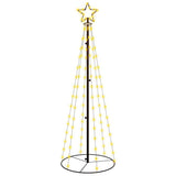 Vidaxl kegelkerstboom 108 LEDS 70x180 cm blanc chaud