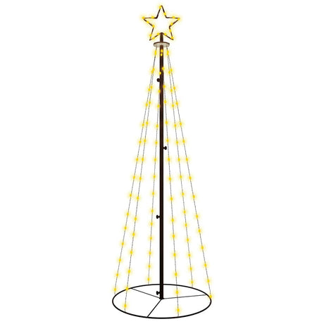 Vidaxl kegelkerstboom 108 LEDS 70x180 cm blanc chaud