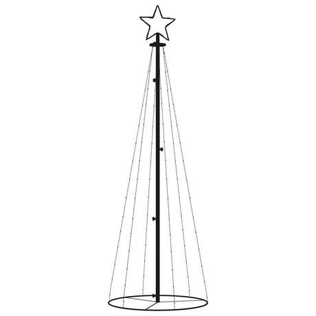 Vidaxl kegelkerstboom 108 LEDS 70x180 cm blanc chaud
