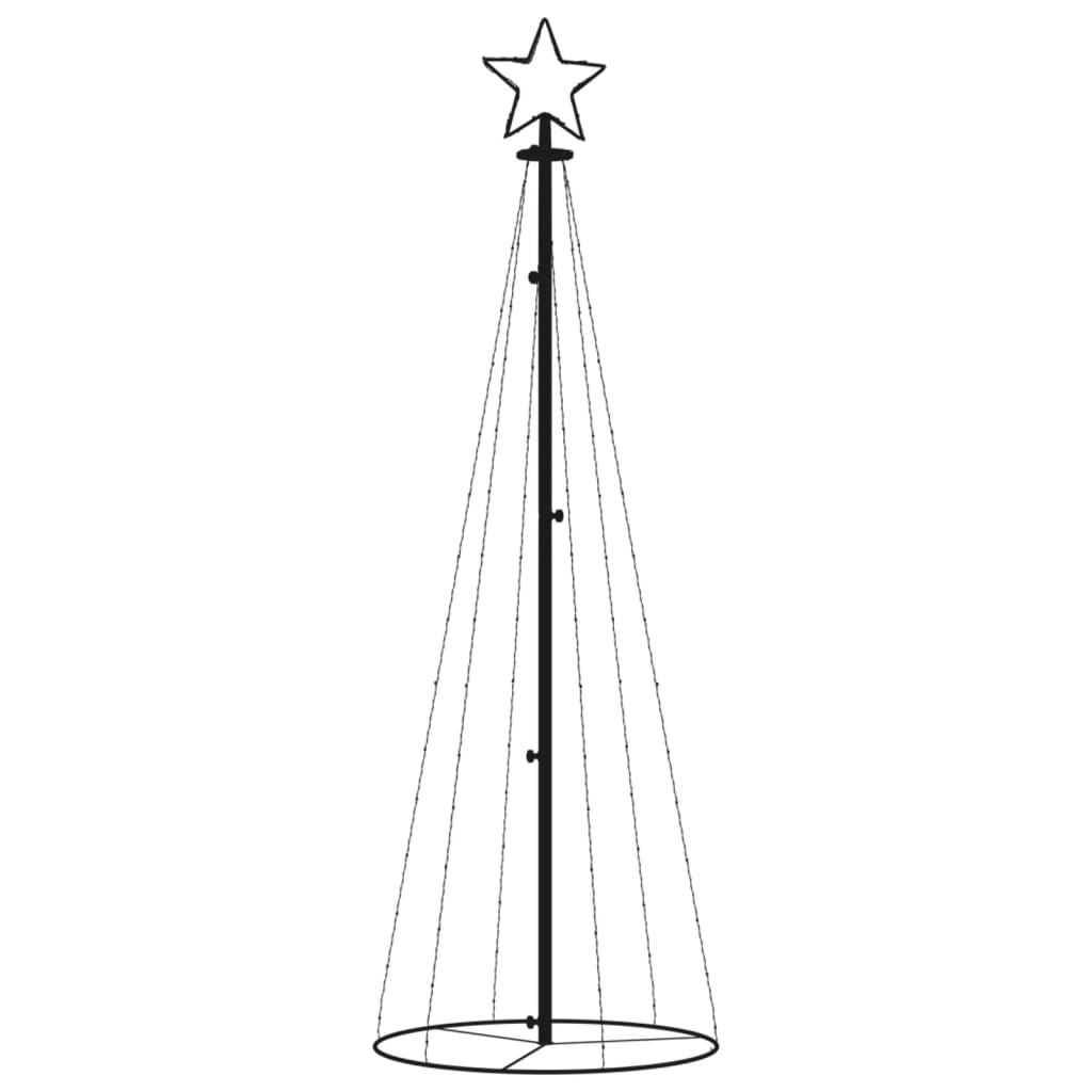 Vidaxl kegelkerstboom 108 LEDS 70x180 cm bleu