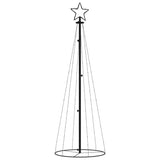 Vidaxl kegelkerstboom 108 LEDS 70x180 cm bleu