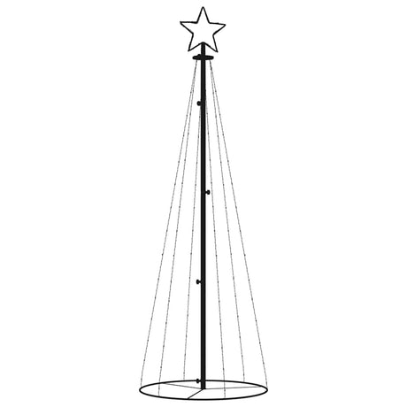 Vidaxl kegelkerstboom 108 LEDS 70x180 cm multi-colorants