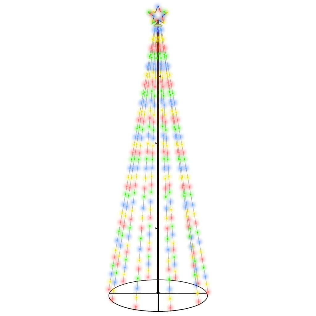 Vidaxl kegelkerstboom 310 LEDS 100x300 cm multi-colorant