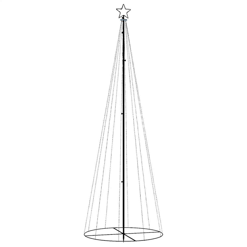 Vidaxl kegelkerstboom 310 LEDS 100x300 cm multi-colorant