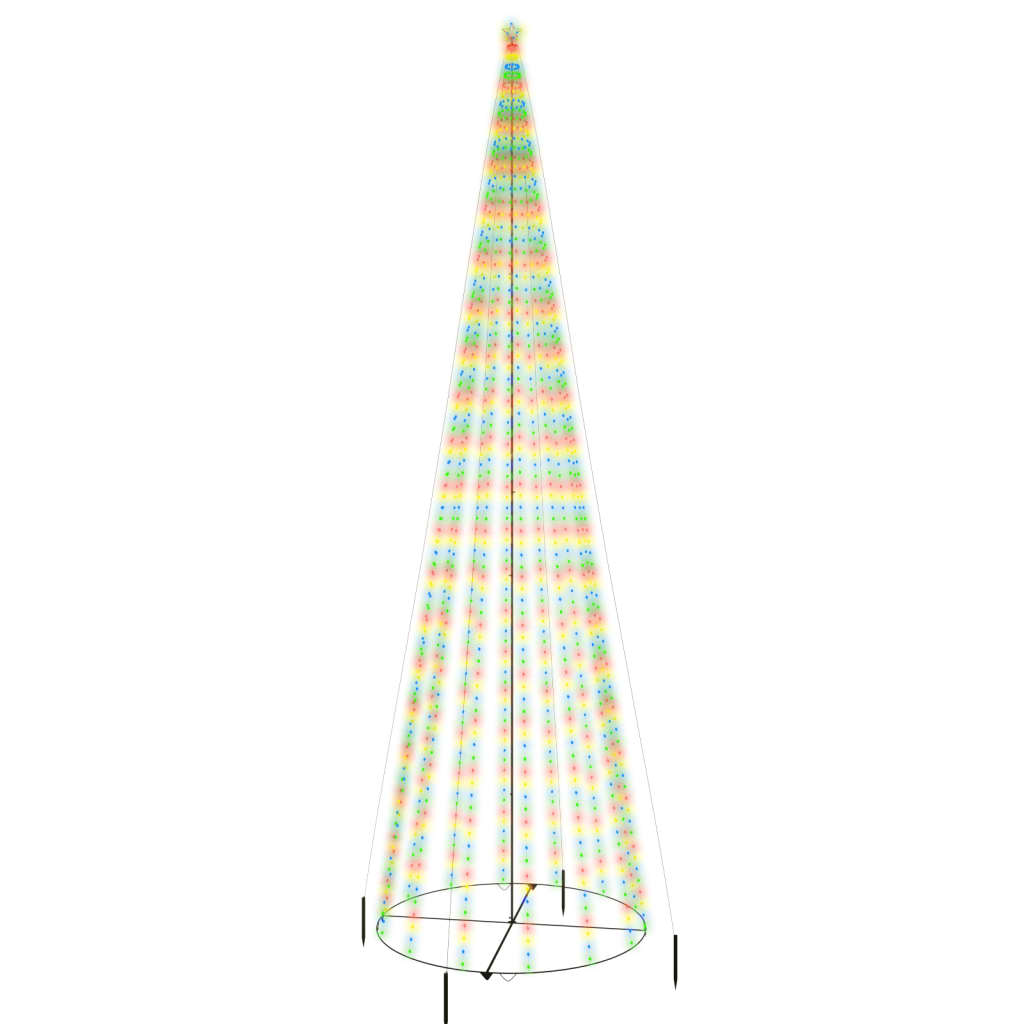 Vidaxl Kegelkerstboom 1134 LED'er Multi -farvet 230x800 cm