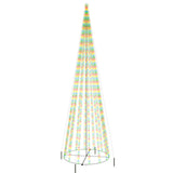 Vidaxl kegelkerstboom 1134 LEDS Multi -colored 230x800 cm