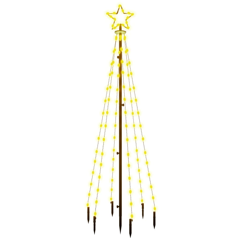 Vidaxl Christmas Tree avec broche terrestre 108 LEDS blanc chaud 180 cm