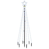 Vidaxl Christmas Tree avec broche de sol 108 LEDS Blanc froid 180 cm