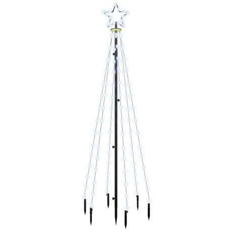 Vidaxl Christmas Tree avec broche de sol 108 LEDS Blanc froid 180 cm