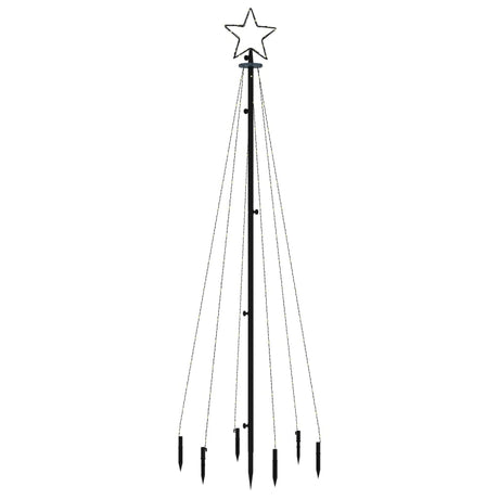 Vidaxl Christmas Tree avec broche de sol 108 LEDS Blanc froid 180 cm