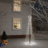 Vidaxl Christmas Tree avec broche de sol 108 LEDS Blanc froid 180 cm