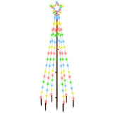 Vidaxl Christmas Tree avec broche au sol 108 LEDS multi-colorants 180 cm