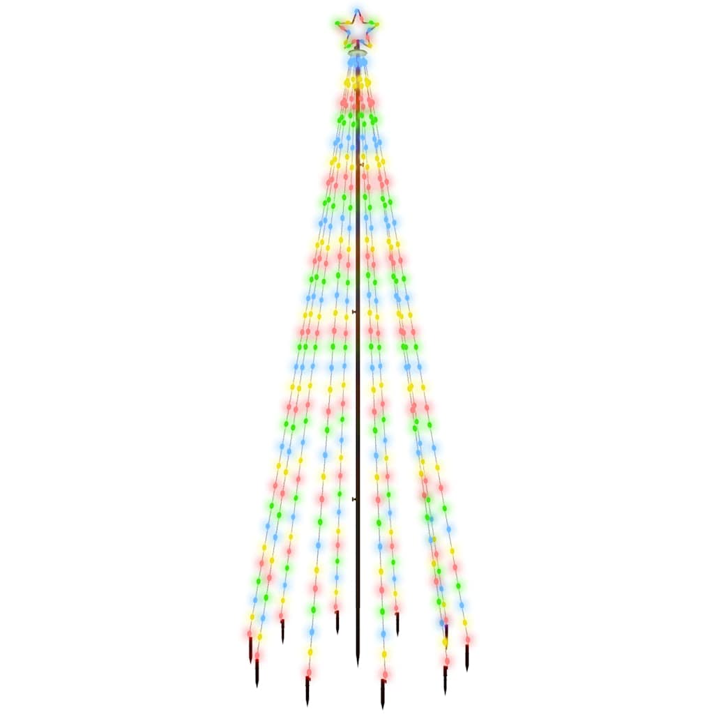 Vidaxx Sapin de Noël avec piquet 310 LED multicolores 300 cm
