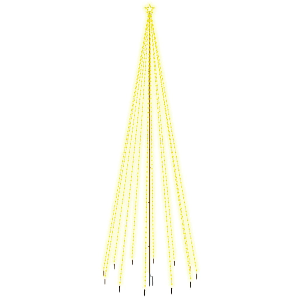 Vidaxl Christmas Tree avec broche de sol 732 LEDS blanc chaud 500 cm