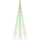 Albero di Natale Vidaxl con perno di terra 732 LED multi -colore 500 cm