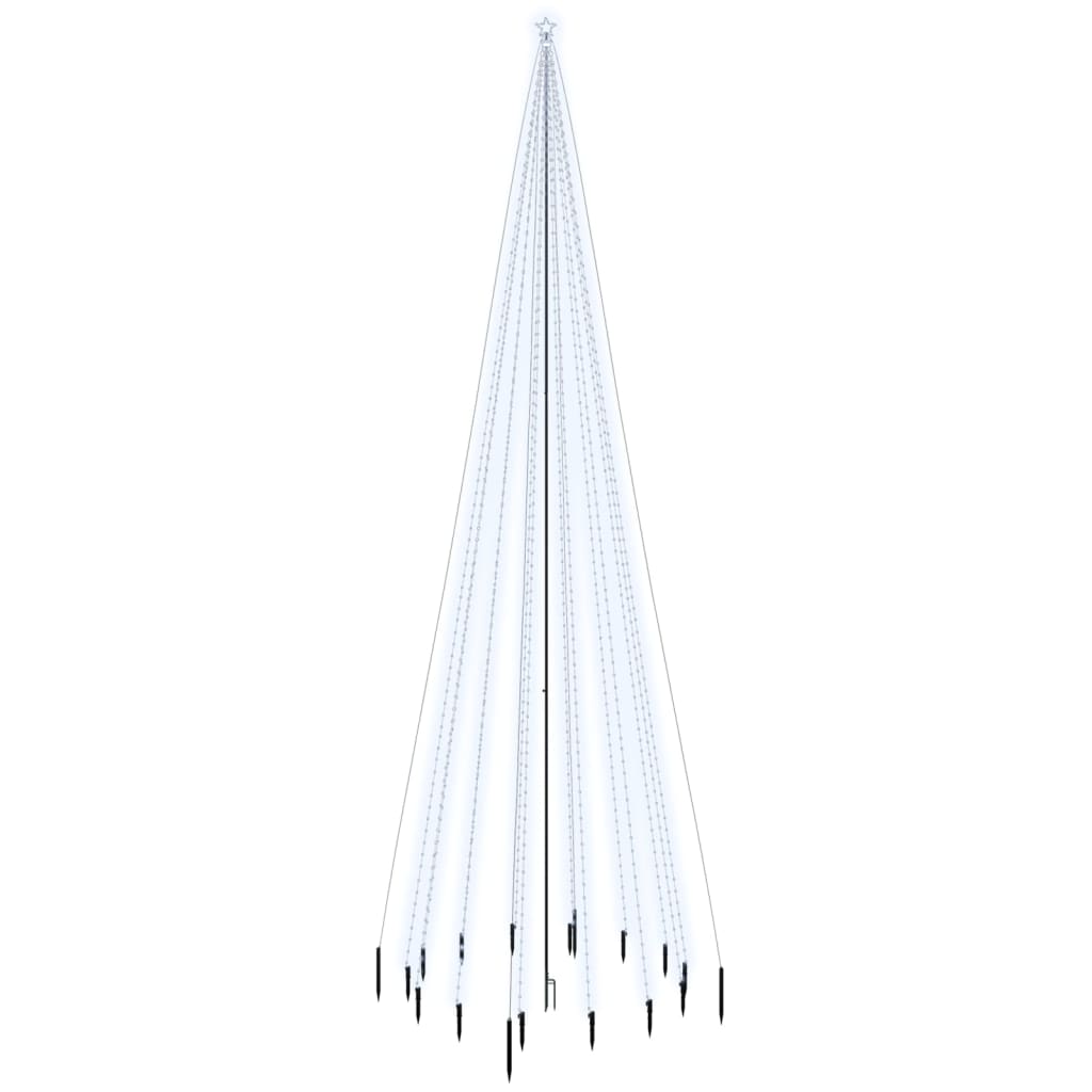 Vidaxl julgran med markstift 1134 lysdioder kallt vit 800 cm