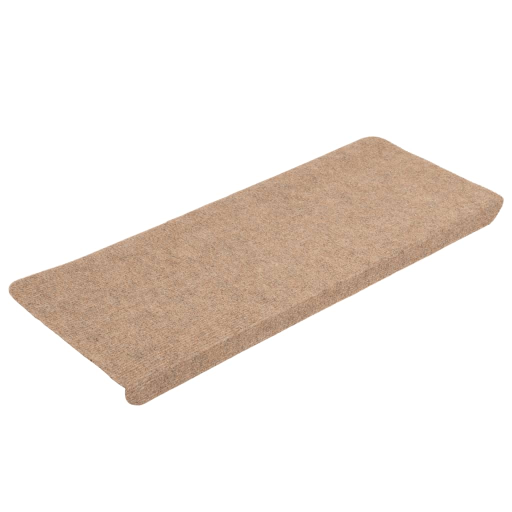 Vidaxl trappematter selvbehandle 15 st 65x24,5x3,5 cm beige