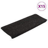 Vidaxl Stair Mats auto-adhésif 15 ST 65X24.5x3,5 cm anthracite -colored