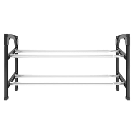 Rack de chaussures Vidaxl avec 2 étagères s'étendant 119x24x37 cm