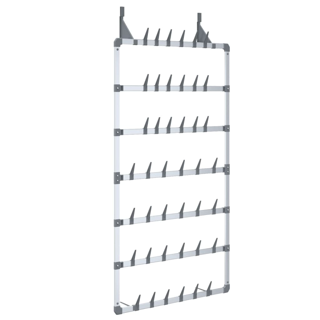 Vidaxl shoe rack hanging 66x13x139 cm silver colored