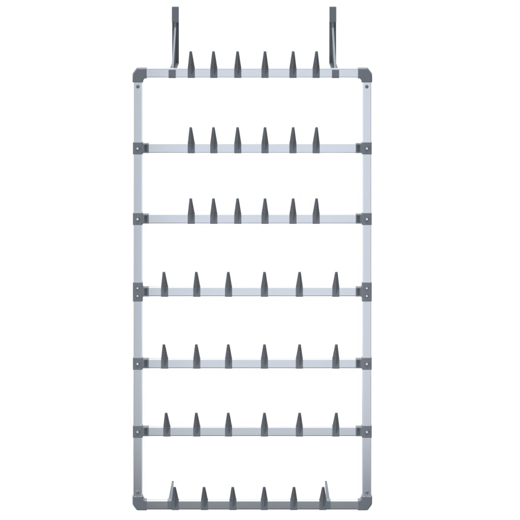 Vidaxl Shoe Rack Visící 66x13x139 cm stříbrné barvy