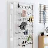 Vidaxl shoe rack hanging 66x13x139 cm silver colored