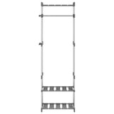 Vidaxl oděvní stojan 3-vrstva 59x29x192 cm hliníková stříbrná barva