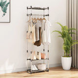 Vidaxx portant à vêtements 3 couches 59x29x192 cm aluminium couleur argent