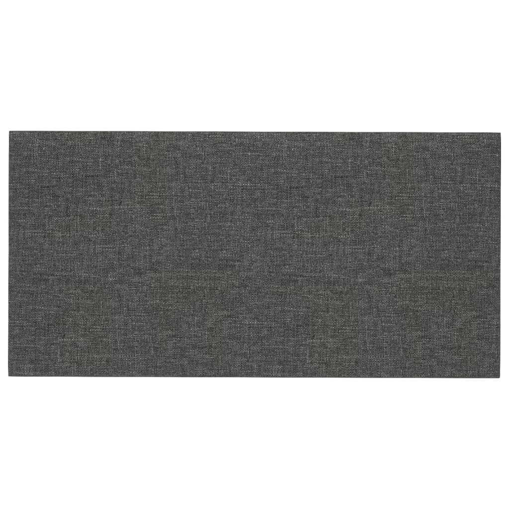 Vidaxl Wall panels 12 pcs 0.54 m² 30x15 cm fabric dark gray