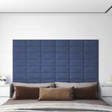 Vidaxl Wall panels 12 pcs 0.54 m² 30x15 cm fabric blue