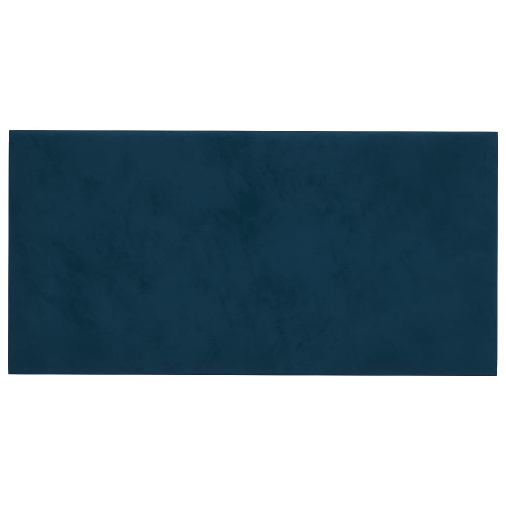 Panneaux muraux vidaxl 12 pcs 0,54 m² 30x15 cm en velours bleu