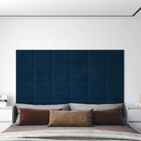 Panneaux muraux vidaxl 12 pcs 0,54 m² 30x15 cm en velours bleu