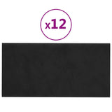 Vidaxl Wall panels 12 pcs 0.54 m² 30x15 cm velvet black