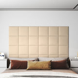 Panneaux muraux Vidaxl 12 ST 1,08 m² 30x30 cm Crème de tissu -Colore