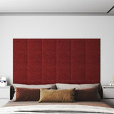 Panneaux muraux vidaxl 12 st 1,08 m² 30x30 cm de tissu rouge