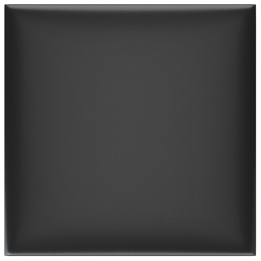 Panneaux muraux vidaxl 12 st 1,08 m² 30x30 cm en cuir artificiel noir